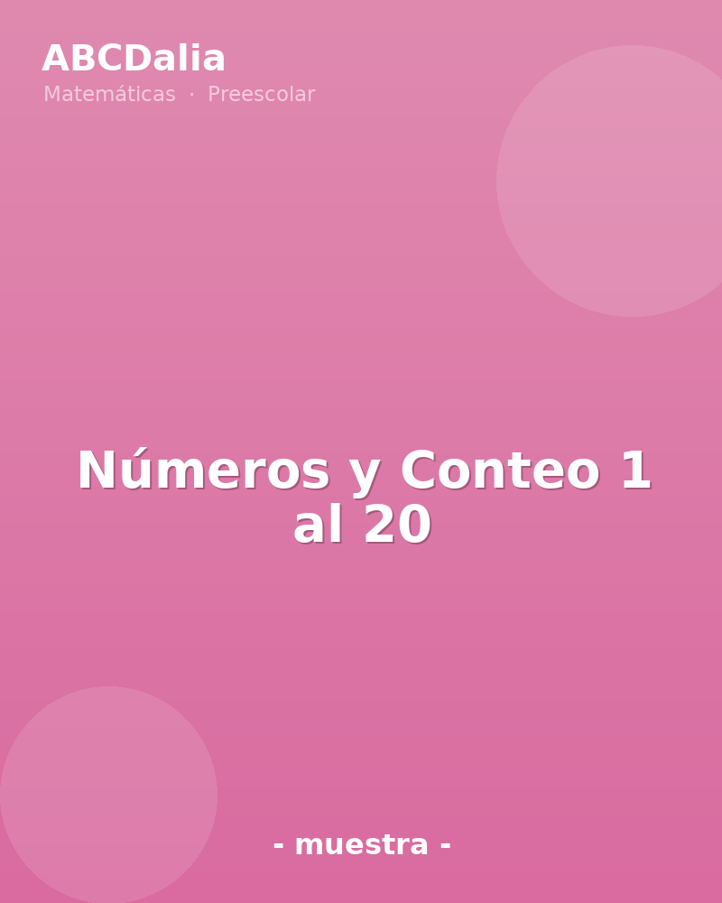 Números y Conteo 1 al 20