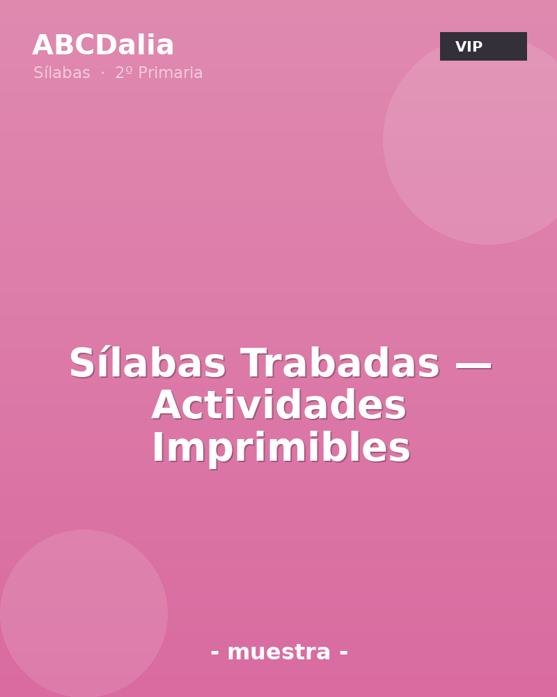 Sílabas Trabadas — Actividades Imprimibles