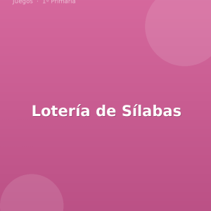 Lotería de Sílabas