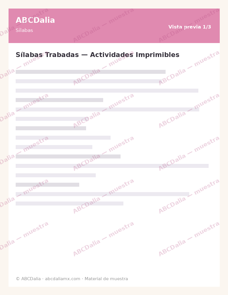 Sílabas Trabadas — Actividades Imprimibles - Image 2
