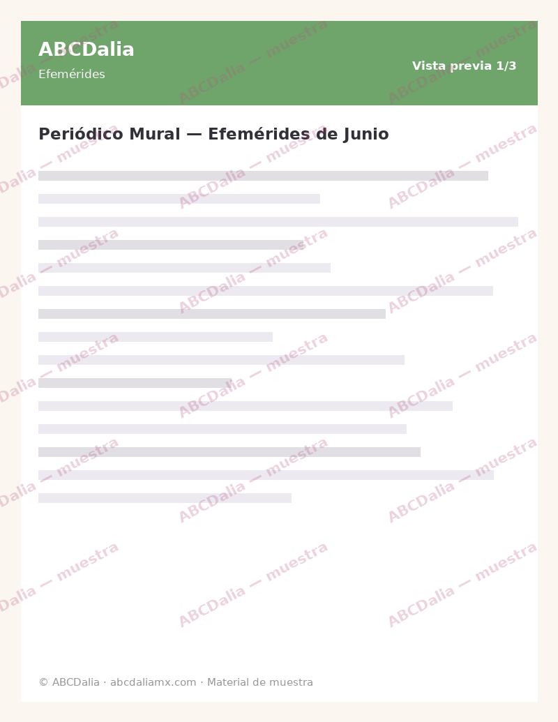 Periódico Mural — Efemérides de Junio - Image 2