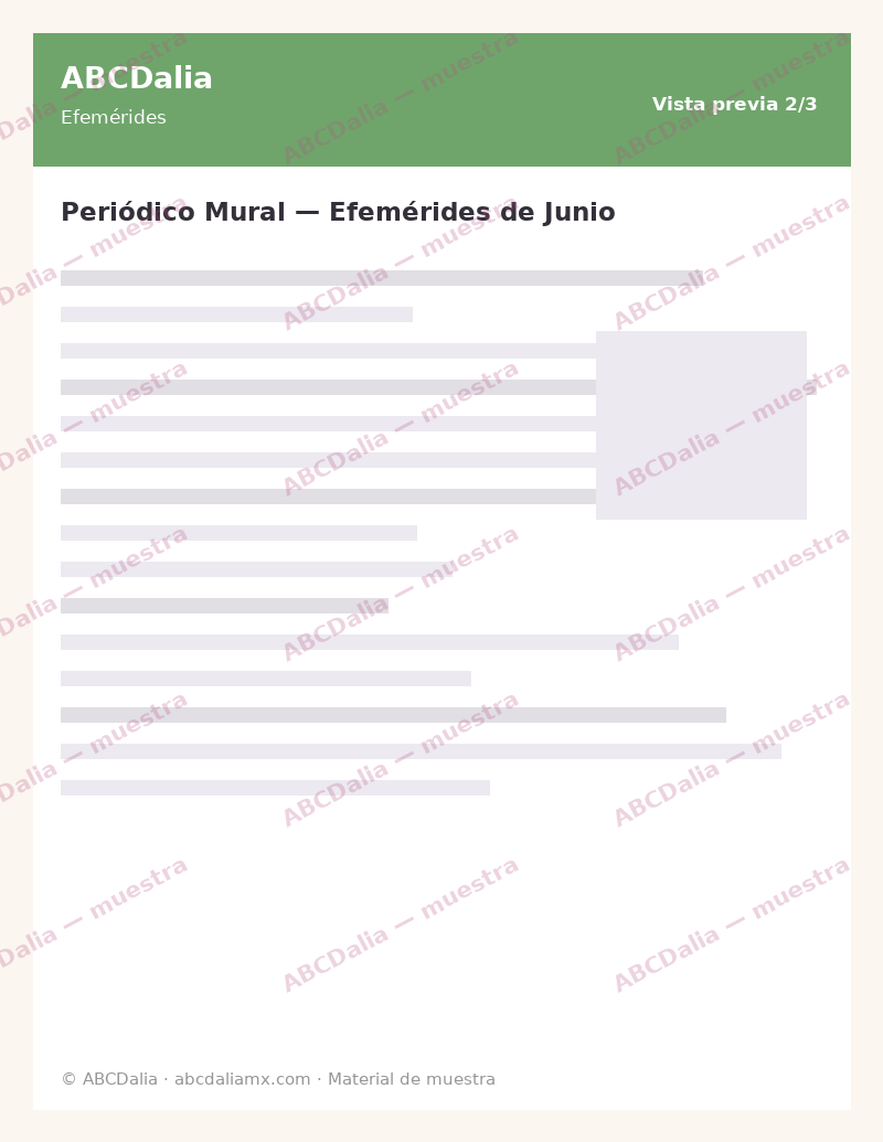 Periódico Mural — Efemérides de Junio - Image 3