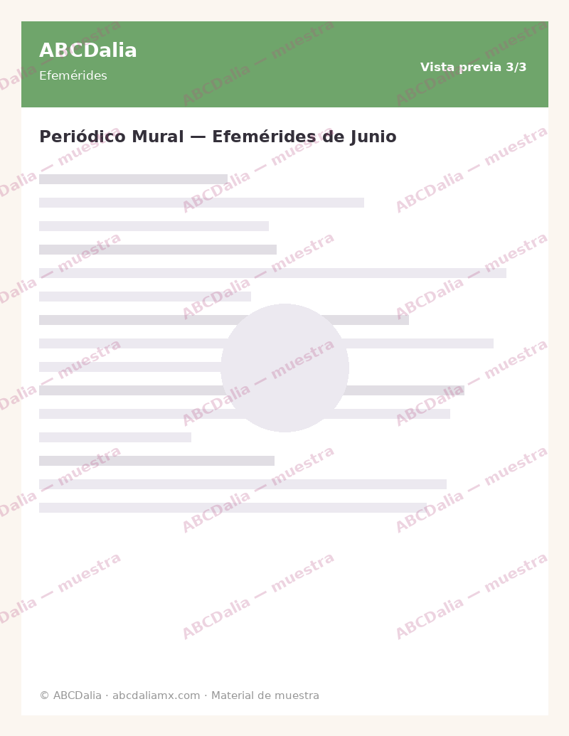 Periódico Mural — Efemérides de Junio - Image 4